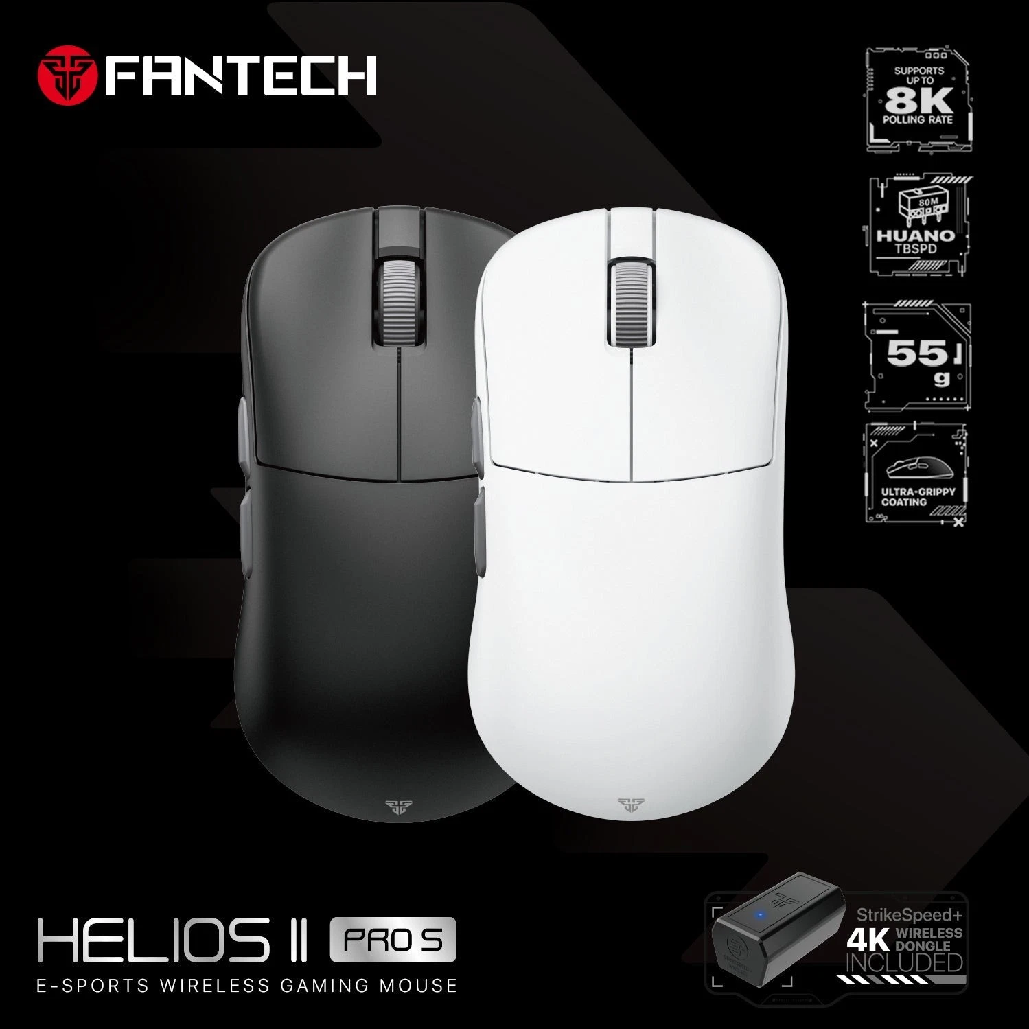 Fantech HELIOS II PRO S XD3V3 8K 55g Lightweight Gaming Mouse